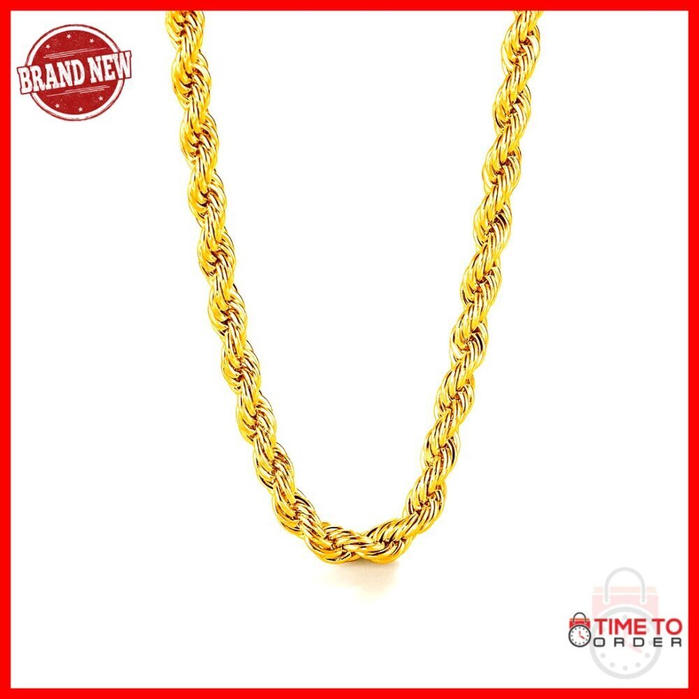 5mm Sterling Silver Twist Rope Chain Necklace Lobster Clasp Unisex 20in